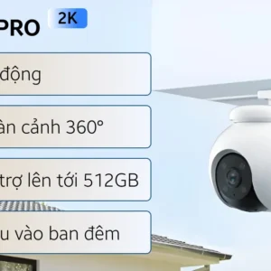 Camera IP ngoài trời 360 độ 3MP EZVIZ H8 Pro 2K Full Color