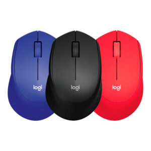 Chuột máy tính không dây Logitech M331 ( Đen - Xanh - Đỏ )